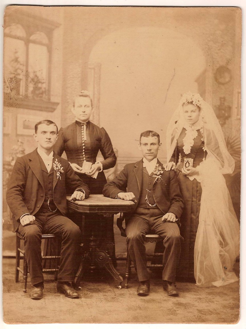 Joseph Rusnak and Judith Franz<br> (on the left side of the bridal couple)
                   

            